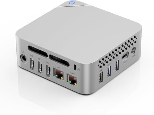 Anozmview Mini PC, Mini Desktop Computer with 12th Gen N95 (up to 3.6GHz) 16GB DDR4 512GB SSD, 4xUSB 3.2, 2x4K HDMI, 1xLAN, WiFi5, Bluetooth 4.2, Mini Server for Business, School, Office, Home