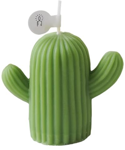 Vela perfumada de cactus – Velas de soja | Velas de aromaterapia de cactus, velas románticas decorativas de cactus, velas decorativas de cactus, velas de cera de soja natural de larga duración, velas
