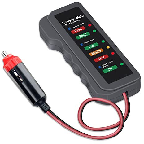 Battery Testers, 12V Car Battery Tester Vehicle Alternator Test 12 Volt Batteries Check Diagnostic Tool For Automobile And Motorcycle Accessorie(BM320 Cigarette)