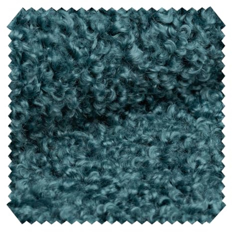 novely® ROLAND Kuschelweicher Bouclé-Polsterstoff - 560 g/m², Extra Volumen - Strapazierfähiger Möbelstoff - UV-Beständiger (7/8 Bezugsstoff - Pflegeleichte Meterware 1 lfm Farbe: 17 Petrol