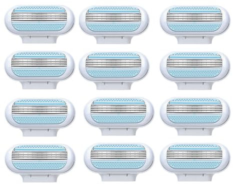 Ve-nus Rasierklingen Damen, 12 Stück Rasierklingen Damen, Rasierkl ingen Ven-us, V-enus Rasierer Da men, 3 Von Schutzkissen Umgebene Klingen, Die Sich Der Körperkontur Anpassen