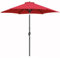 Yaheetech Sonnenschirm 269 cm Rund Gartenschirm mit Kurbel UV Schutz Terrassenschirm Neigbar Kippbar Kurbelschirm UPF 50+ für Balkon/Terrasse/Markt/Garten, ohne Ständer, Rot