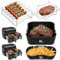 Accessori per friggitrice ad aria per Si applica Philips Airfryer doppio cestello serie 3000 NA350,2 Airfryer stampo in silicone 6L/3L,2 supporti per friggitrice ad aria con 5 spiedini