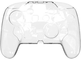 CERFFOOL - Carcasa con mando para Nintendo Switch 2 Pro (antideslizante, funda de cristal transparente para asas Grips Controller Accesorios (transparente)
