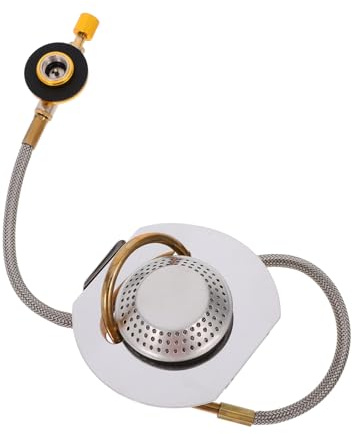 BIUDECO Réchaud de Camping Portable Inoxydable Durable Brûleur Multifonction pour Cuisine Plein Air Barbecue Gaz et Chauffage Gaz Compact et Stable pour Randonnée Pique et Jardin