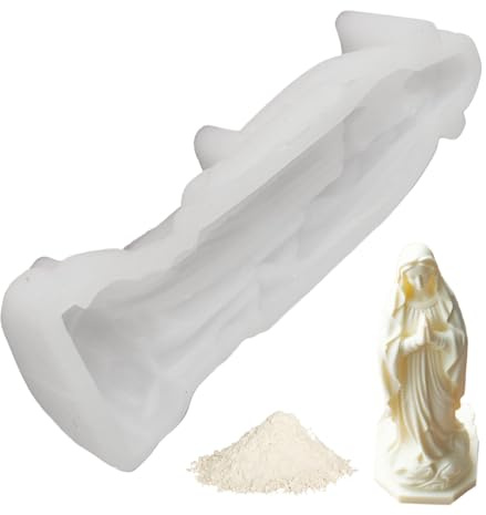demaxiyad In Silicone Per,Stampo In Silicone A Forma Di Statua Religiosa Per Creazione | Attrezzi Per Creare Statuine Della Madonna Per Cioccolato Sapone Artigianato Regalini Festivi Arredamento Casa
