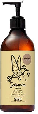 YOPE Flüssigseife Jasmin & Tonka, Feuchtigkeitsspendende Handseife, 500 ml | Vegane Formel, Regenerierendes Jasminwasser, Sanfte Reinigung, Dermatologisch Getestet, Natürliche Inhaltsstoffe