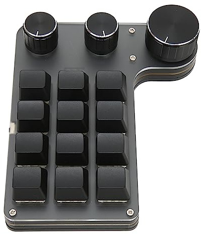MENDUNER Game Office 12-Tasten-3-Mechanische Tastatur mit Rotem Schalter, Wasserdicht, Staubdicht, Lautstärkeregelung, Anpassbare Tasten für Mac (#1)