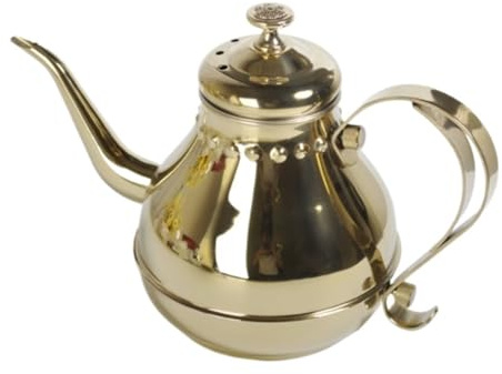 Bouilloire ThéIère 1.2L Cuisinière Choses Pour Voyager Camping Bouilloire À Thé Col De Cygne Bouilloires Pot D'eau Chaude Bouilloire Vintage(Gold)