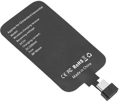 Erchineko Kabelloser Ladeempfänger-Adapter, Passend für A50 A51 A52 A72 A71 A70 A60, für Pixel 2 XL 5X 6P und Mehr, Dünnes USB-Typ-C-Wireless-Ladegerät-Empfängermodul