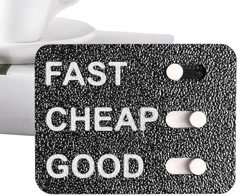 Stress Relief Gadget - 3D Printed ‘Fast, Cheap, Good’ Office Decision Toy , 3D Printed Funny Decision Maker | Business Dilemma Slider Work Desk Stress Relief Gadgets
