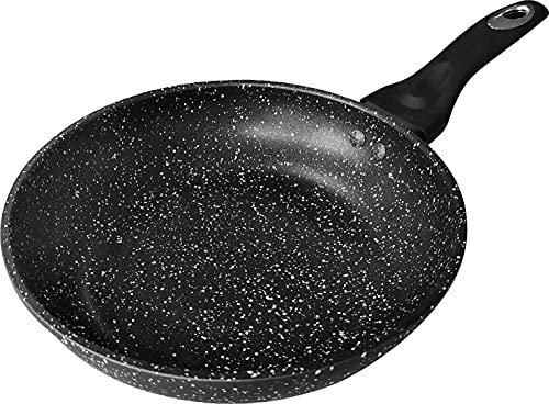 Pfanne Bratpfanne 28cm Granit-Antihaftbeschichtung Marmor Induktion KRISBERG Marmo KS-7574