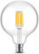 Luxvista Globe Bulb BC B22 G125 LED Filament Light Bulb 10W Bayonet Cap Cool White 6000K Fitting 100W Incandescent Replacement