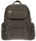 Christian Wippermann Damen Rucksack aus Canvas - Elegant und Modern, 24x30x13 cm - Mittelgroßes Daypack mit 7 Fächern, Stilvoller City Rucksack für Frauen - Alltagstauglich und Vielseitig - Grau