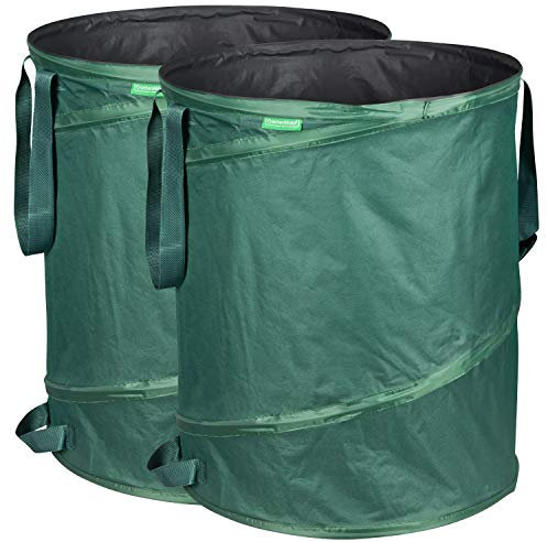 GardenMate 2X Pop-up Gartensack 160l - Selbstaufstellend aus robustem Polyester Oxford 600D Gewebe
