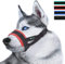 ILEPARK Maulkorb aus Nylon um Hunde vom Beisen, Bellen und Kauen abzuhalten, anpassbare Schlinge (L,Rot)