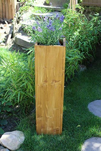 Gartensäule braun, Blumenkasten braun, Dekosäule braun, Blumensäule, Pflanzsäule