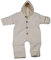 Cosilana Baby Wollvlies Overall mit Handschutz (Ecru, 50/56)