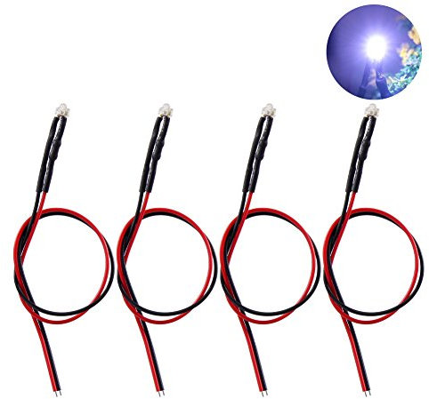 Evemodel 20Stk. 12V ~ 18V Vorverdrahtetes 1,8 mm hell weiße vorgelötet LED Neu L1218W