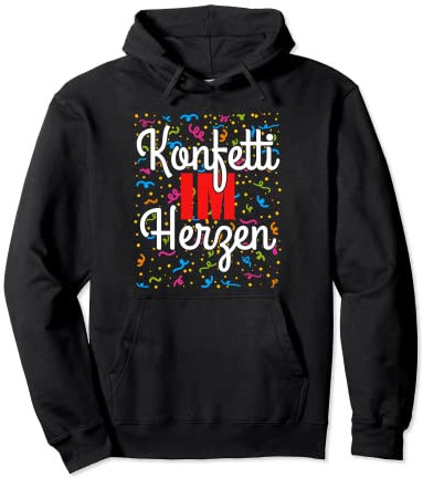 Fasching & Karneval - Konfetti im Herzen Kostüm Konfetti Pullover Hoodie