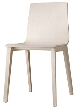 Stuhl Modell Smililla aus massivem Buchenholz, 2-teiliges Set Stühle für Küche, Esszimmer, Restaurants, Hotels, Bars, Pubs, Pizzerien, Möbel (Buche gebleicht)