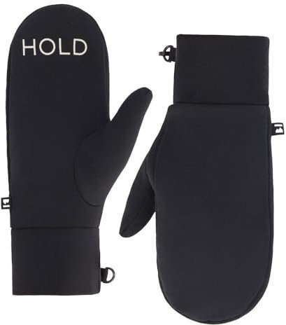 Mons Royale Magnum Wool Fleece Mitts Schwarz - Merino Warme weiche Merino Fleece Handschuhe, Größe L - Farbe Black