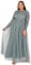 Maya Deluxe Women's Maya Embellished Long Sleeve Maxi Dress Bridesmaid Formal, Misty Green, 22