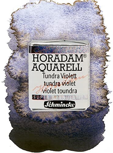 Schmincke – HORADAM® AQUARELL, Super Granulation, 14 983 044 Tundra Violett, 1/2 Näpfchen, sehr stark granulierende Farbtöne, feinste, supergranulierende Aquarellfarben