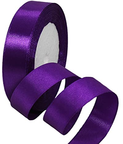 HONGCI 22m Nastro Viola 20mm,Nastro Raso Nastrino Bordeaux Nastri Regalo Nastro Satin,Fiocco Nastro per Pacchi Regalo,Artigianato,Bomboniere,Bouquet,Natale,Feste di Compleanno Matrimoni Decorazioni