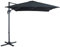 ACAZA Parasol inclinable et déporté pour extérieur, Jardin, 250x250 cm, Toile carrée, Noir