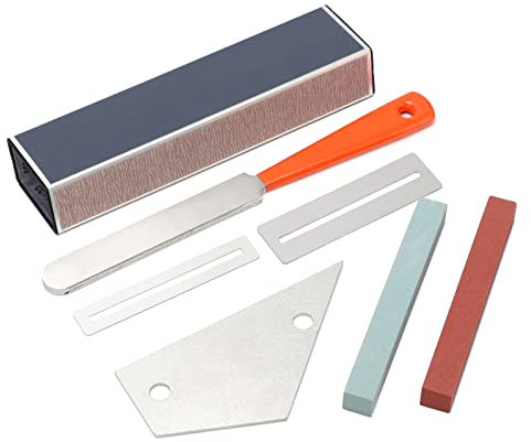 Kit di strumenti per liutaio per chitarra, guarnizione per file di coronamento di tasti professionali Pietra per smerigliatura Pulizia della chitarra Accessori per la riparazione del livellamento