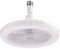 BomKra LED Ceiling Fan with Lights, Enclosed Low Profile Fan Light, Socket Ceiling Fan, Small Electric Fan Gimbal Lamp Holder for Small Spaces Bedroom Home Office Dormitory (White)