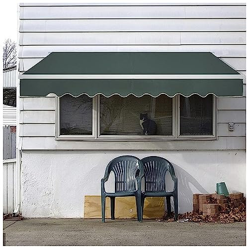 DXDRT Manuelle Einziehbare Markise mit Handkurbel, Gelenkarmmarkise Balkonmarkise wasserabweisend Sonnenmarkise Winkel Verstellbar Sonnenschutz für Fenster Terrasse Garten,4x3.5M/13x11.5FT