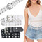 2 Stück Gürtel Damen: Taillengürtel Damen Gürtel Herren Y2K Ledergürtel Punk Stretchgürtel Nietengürtel Doppelter Belt Women Hip Hop Taillengürtel Rock Gürtel für Kleid für Kleider Jeans Hosen (y2k)