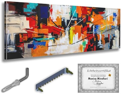 Monica Mirafiori I 160x60 cm I Tableau Peint à la Main I Modèles Tableau I Peintre Moderne I Tableaux Peintures I Toile sur Cadre en Bois