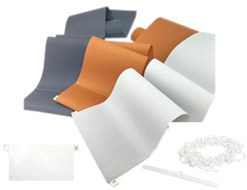 time4blinds - Ersatzlamellen für Vertikaljalousien - Set enthält 1 Lamelle, Gewicht, Aufhänger und untere Kette - Breite 89mm - Länge 1650mm - Grau