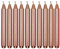 MIJOMA Set Festliche Baumkerzen, Weihnachtskerzen, Pyramidenkerzen, Christbaumkerzen aus Wachs für Weihnachtsbaum, Geburtstagsfeiern und Torten, Lange Brenndauer, Ø11x105 mm (10, Pink Metallic)
