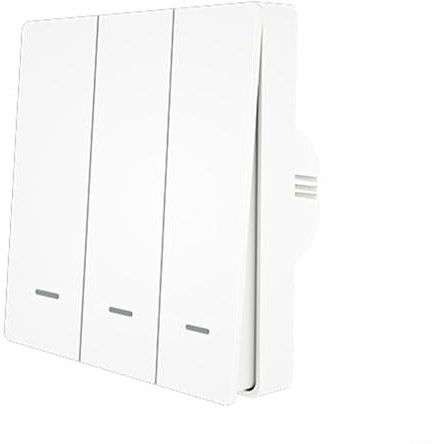 Kabelloser Szenenschalter, Druckknopf-Controller, ZigBee, kabelloser Schalter, keine Installation, Fernbedienungsschalter, ZigBee Hub erforderlich, Smart Life/Tuya App (3-Gang)