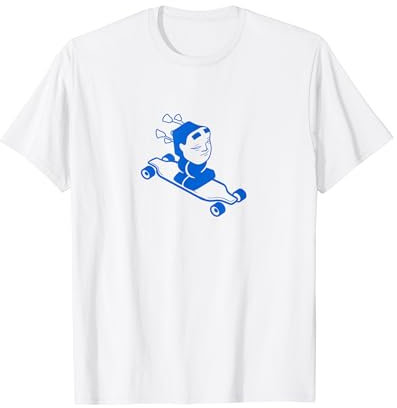 Masked Spirit Japanischer Stil auf einem Longboard.Minimalistische Kunst T-Shirt