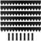 JonesHouseDeco 6-Pack Galvanized Lawn Edging Border 1m L x 11.43cm H w/Black Powder Coating Steel Landscape Edging - Hammer-in 14-Gauge Metal Decor Edging (6M Length Total) w/ 7 Clips & Gloves K649F01