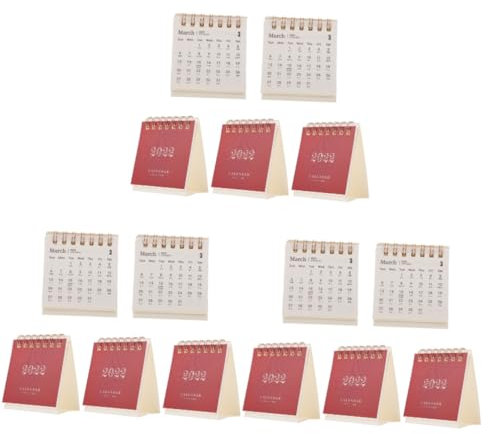 VILLCASE 15 Stück 2022 2022 Tischkalender Kleiner Tischkalender 2022 Stand Up Tischkalender 2022 Bürokalender Für Schreibtisch 2022 Kalender Planer Kleiner Schreibtisch Flip