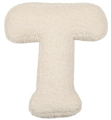LUNCHS Buchstabenkissen, Initialenkissen, Buchstaben-Sofakissen, Buchstabenkissen mit englischem Alphabet von A bis Z für Sofa, Schlafzimmer, Wohnzimmerdekor (T)
