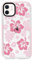 NITITOP Compatible for iPhone 11 Case Cute Flower Floral Clear for Women Girl Hibiscu Design Ultra Slim Artistic Shockproof Soft TPU Anti-Yellow Protective Phone Cover - Clear Pink