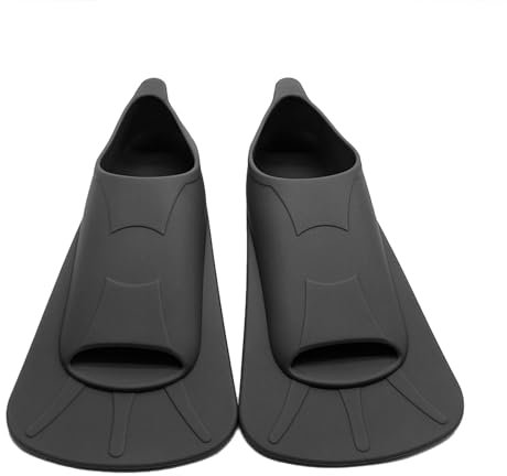 Palmes d'entraînement de natation en silicone - Taille de voyage - Courtes - Pour la plongée avec tuba - Piscine - Homme - Femme - Enfant - Voyage