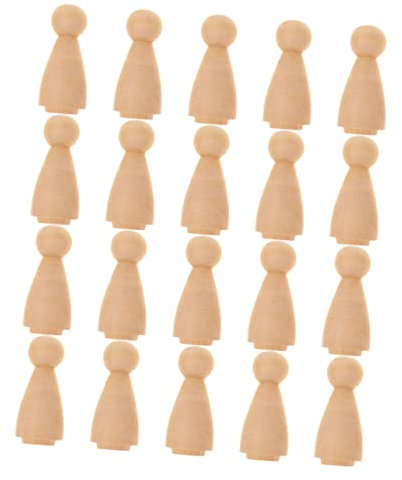 IWOWHERO Unfertige Holzpuppen Zum Selbergestalten DIY Bastelset Für Kreative Wohnungsdekoration Menschenförmige Figuren Aus Für Kunsthandwerk Und Heimdeko