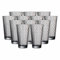 Ritzenhoff & Breker Favo Longdrinkgläser 12er Set, 400 ml, Wassergläser und Trinkgläser mit optischer Wabenstruktur, Glas, Grau