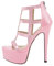 MissHeel Sandalo da donna con tacco alto, Colore: rosa., 46 EU