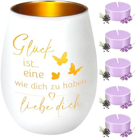 Geschenke für Frauen Oma Windlicht mit Gravur Teelichthalter- Dankeschön Geschenke - Kerzen Teelichthalter Glas mit Spruch für Mama Oma Mutter, Weihnachtengeschenk, Geburtstag, Freundin