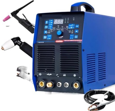 STRAFBRG Máquina de Soldadura TIG de Aluminio, máquina de Soldadura inversor 5 en 1 con Pulso AC/DC, Soldador semiautomático sin Gas,Rendimiento Potente