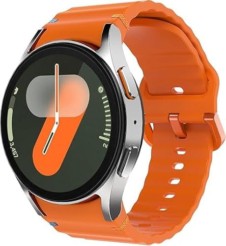 TiMOVO Bandeau Sport Compatible avec Samsung Galaxy Watch 7/6/5/4 40/44mm, Bandeau No Gap pour Galaxy Watch FE 40mm, 5 pro 45mm, 6 Classic 43/47mm, 4 Classic 42/46mm, Orange